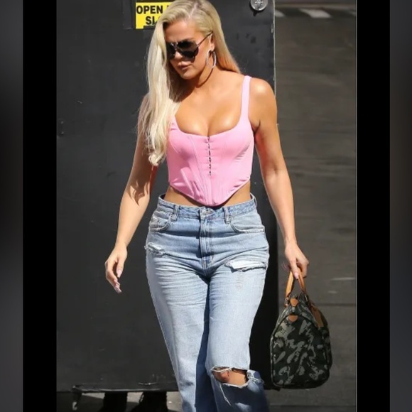 House of CB London Frangelica Boned Corset Women’s Size Large 12-14 Pepto Pink - Picture 7 of 7